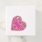 Roze blauwe geometrische kunst Deco Fun Valentijn Bedankjes Labels (In situ)