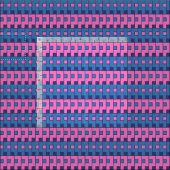 Roze blauwe geometrische stof (Delen)