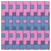 Roze blauwe geometrische stof (Close Up)