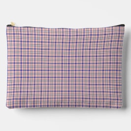 Roze Blauwe Geruite Klassieke Patroon Retro Etui