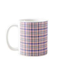 Roze Blauwe Geruite Klassieke Patroon Retro