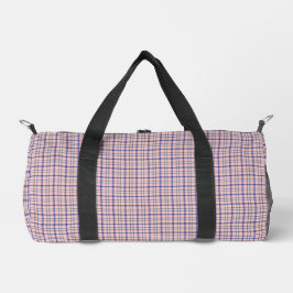 Roze Blauwe Geruite Klassieke Patroon Retro Plunjezak