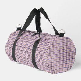 Roze Blauwe Geruite Klassieke Patroon Retro Plunjezak