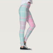 Roze & Blauwe Geruite Patroon Leggings (Rechts)