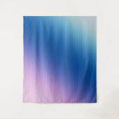 Roze blauwe gestreepte gradiënt wandkleed (Voorkant)