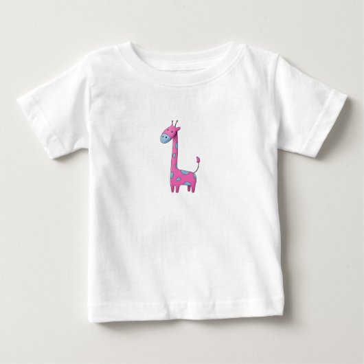 Roze Blauwe Giraffe Excentrieke Digitale Kunst (Voorkant)