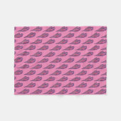 Roze blauwe glitter Harten Kunst Vleece Throw Blan Fleece Deken (Voorkant (Horizontaal))