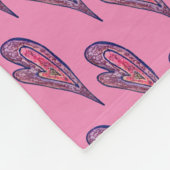 Roze blauwe glitter Harten Kunst Vleece Throw Blan Fleece Deken (Hoek)