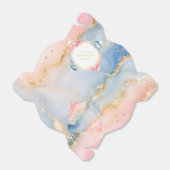 Roze Blauwe Goud Agate Huwelijk Bedankdoosjes (Uitgevouwen)