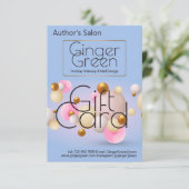 Roze blauwe gouden ballonnen (Staand voorkant)