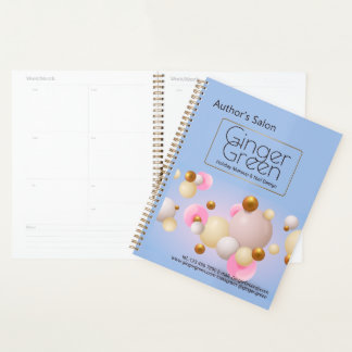 Roze blauwe gouden ballonnen planner