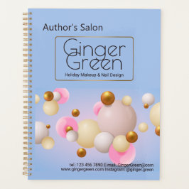 Roze blauwe gouden ballonnen planner