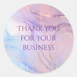 Roze & Blauwe Gouden Glitter Marmer Sticker Vel