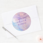 Roze & Blauwe Gouden Glitter Marmer Sticker Vel (Envelop)