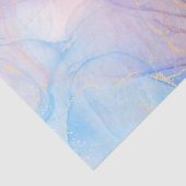 Roze & Blauwe Gouden Glitter Marmer Tissuepapier (Detail)