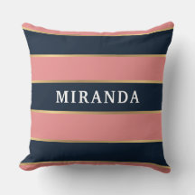 Roze blauwe gouden streep patroon