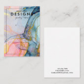 Roze blauwe goudkleurige Kaart met oormerk Visitekaartje (Voorkant / Achterkant)