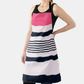 Roze blauwe grensstrepen schort (Insitu)