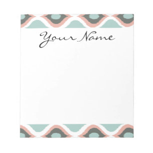 Roze blauwe grijze geometrische ijkat - proefmodel notitieblok