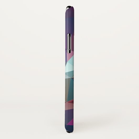 Roze blauwe groene Abstracte piramide patroonkunst Case-Mate iPhone Case (Achterkant / rechts)