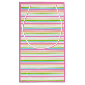 Roze blauwe groene gele Paarse strepen Sjabloon Klein Cadeauzakje (Achterkant)