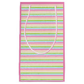 Roze blauwe groene gele Paarse strepen Sjabloon Klein Cadeauzakje (Voorkant)