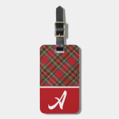 Roze, blauwe, groene geplaveide stof, kleurenblok bagagelabel (Voorkant verticaal)