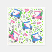 Roze Blauwe Groene Golf Preppy Servet (Voorkant)