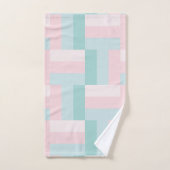 Roze blauwe groene pastkleurige kleuren Trendy Ele Bad Handdoek (Handdoek)