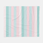 Roze blauwe groene strepe Sjabloon Moderne elegant Fleece Deken (Voorkant (Horizontaal))