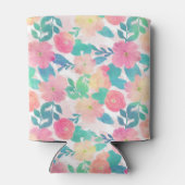 Roze, blauwe handschilderingen, ontwerp voor een m blikjeskoeler (Achterkant)