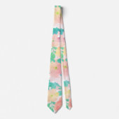 Roze, blauwe handschilderingen, ontwerp voor een m stropdas (Voorkant)