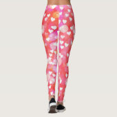 Roze blauwe harten leggings (Achterkant)