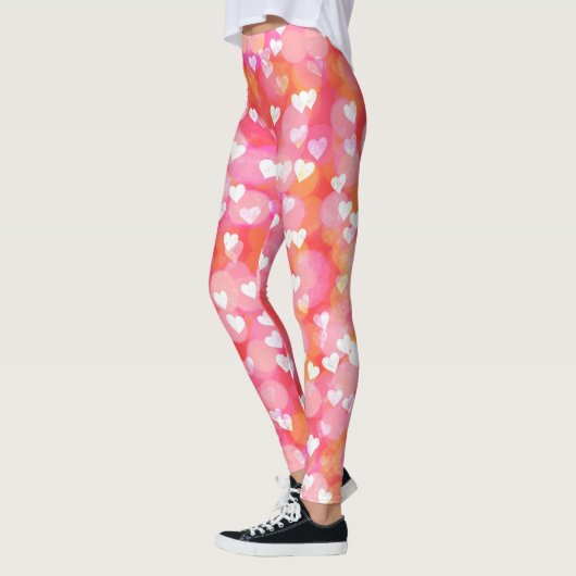 Roze blauwe harten leggings (Links)