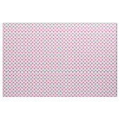 Roze blauwe harten op wit stof (Yard (91,4 cm))
