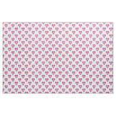 Roze blauwe harten op wit stof (Fat Quarter)