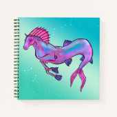Roze & Blauwe Hippocampus Notitieboek – Fantasy De (Voorkant)
