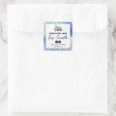 Roze Blauwe Holografische Glitter Soy Kaars Labels (Tas)