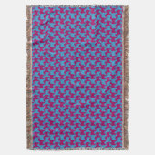 Roze blauwe hond met honden Drow Blanket Deken (Voorkant Verticaal)