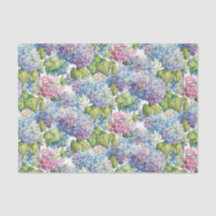 Roze Blauwe Hortensia in Bloom Bloemen Patroon