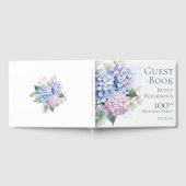 Roze Blauwe Hortensia's 100ste Verjaardag Gastenboek (Volledig)