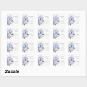 Roze Blauwe Hortensia's 30e Verjaardagsfeest Dank  Vierkante Sticker (Vel)