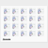 Roze Blauwe Hortensia's 70e Verjaardagsfeest Dank  Vierkante Sticker (Vel)