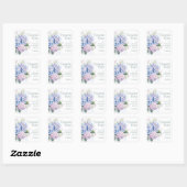 Roze Blauwe Hortensia's 75e Verjaardagsfeest Dank  Vierkante Sticker (Vel)