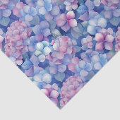 Roze Blauwe Hortensia's Bloemen in Bloei Tissuepapier (Detail)