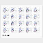 Roze Blauwe Hydrangeas 60ste Verjaardagsfeest Dank Vierkante Sticker (Vel)