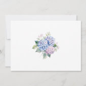 Roze Blauwe Hydrangeas 65ste Verjaardagsfeest Kaart (Achterkant)