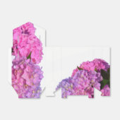 Roze blauwe hydrangeas elegante roze paarse bloeme bedankdoosjes (Uitgevouwen)