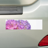 Roze blauwe hydrangeas elegante roze paarse bloeme bumpersticker (Op auto)