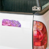 Roze blauwe hydrangeas elegante roze paarse bloeme bumpersticker (Op Truck)